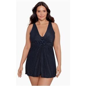 Miraclsuit Marais Swim Dress in Pin Point Size 18